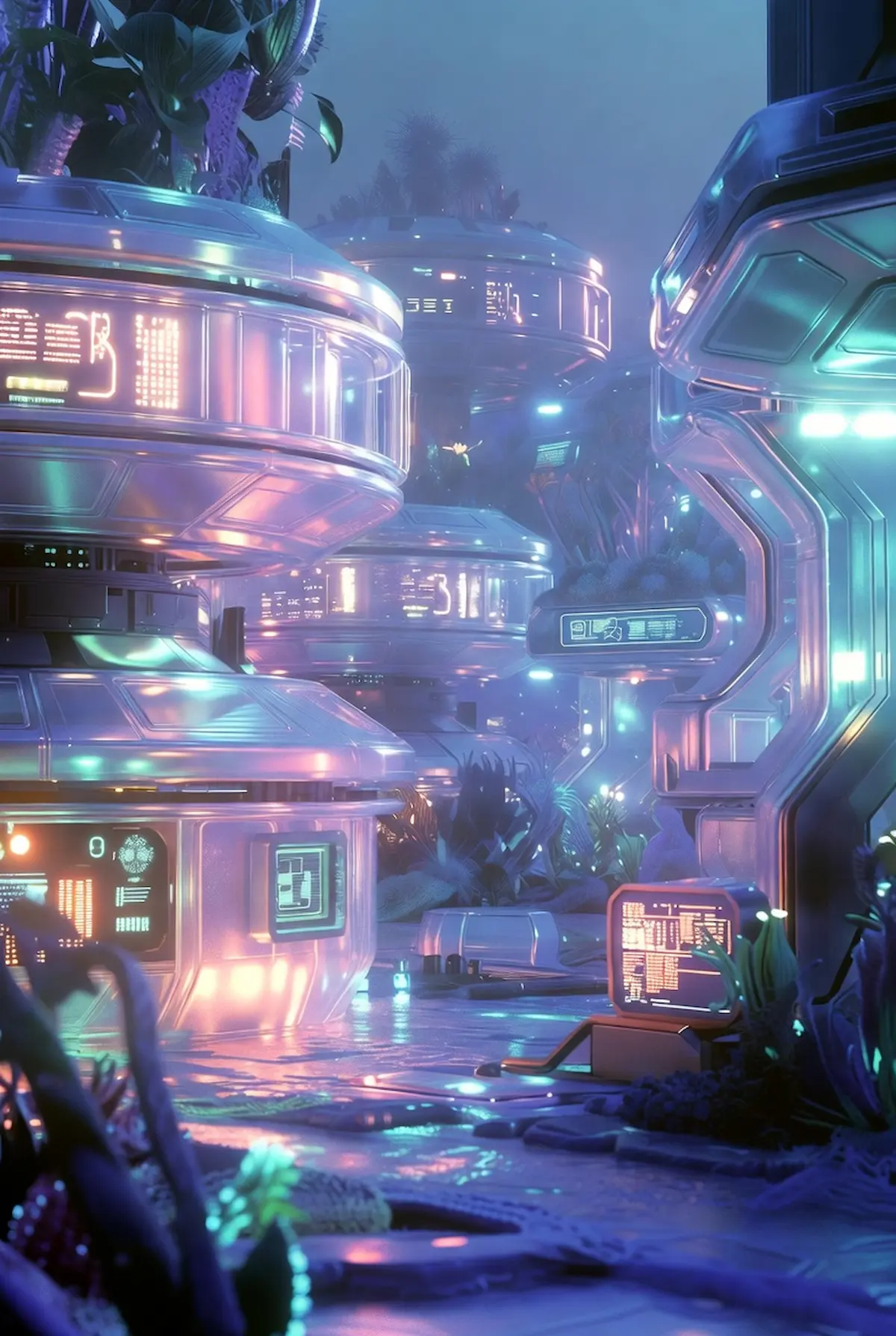 Holografische Galaxie im Extra Celestial Stil als Sinnbild für AI-Community Inspiration auf Skool